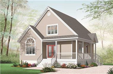 2-Bedroom, 1561 Sq Ft Colonial Home Plan - 126-1084 - Main Exterior