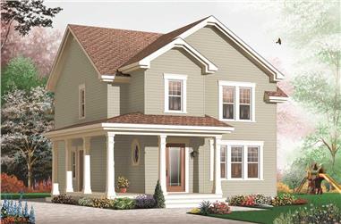 3-Bedroom, 1660 Sq Ft Country Home Plan - 126-1098 - Main Exterior