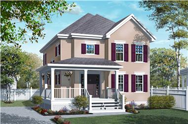 3-Bedroom, 1600 Sq Ft Small House Plans - 126-1111 - Main Exterior