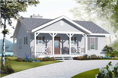 3-Bedroom, 1664 Sq Ft Country House Plan - 126-1114 - Front Exterior