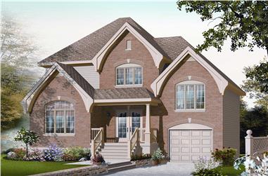 3-Bedroom, 1560 Sq Ft Small House Plans - 126-1137 - Front Exterior