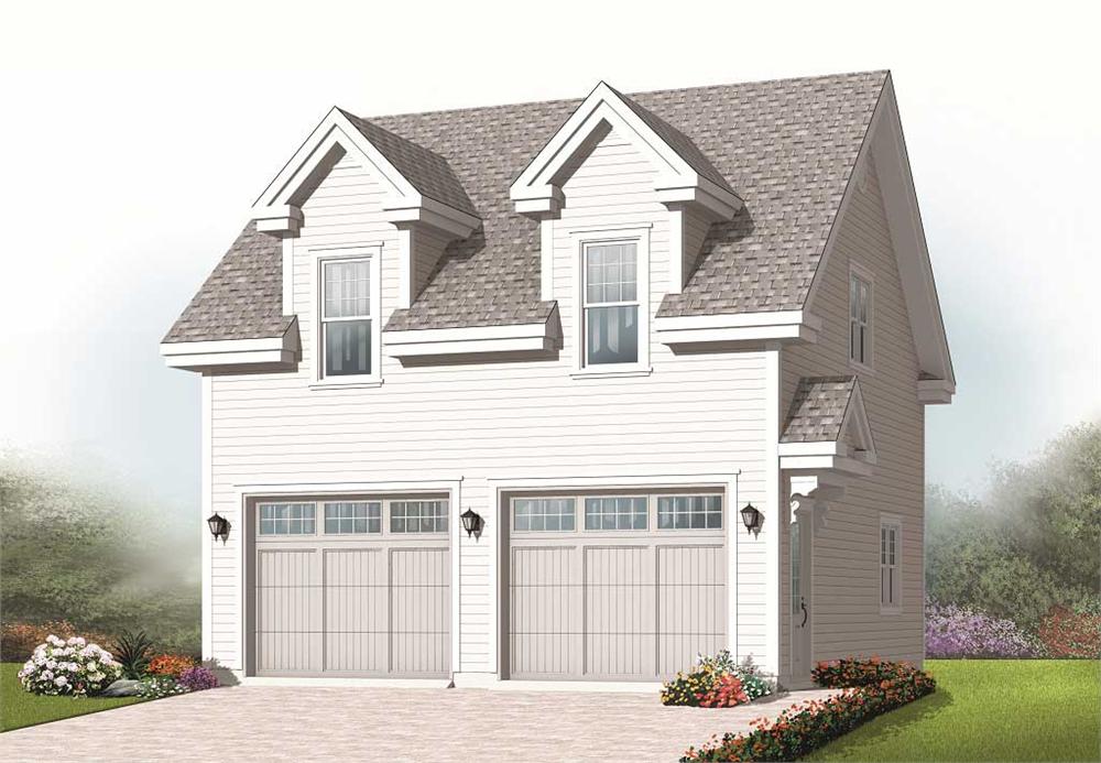 This is a computer rendering of these Garage Plans.