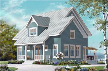 3-Bedroom, 1508 Sq Ft Country Home Plan - 126-1153 - Main Exterior