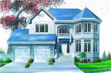 3-Bedroom, 1996 Sq Ft Contemporary House Plan - 126-1170 - Front Exterior