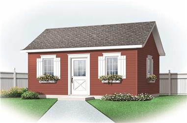 0-Bedroom, 320 Sq Ft Specialty Home Plan - 126-1171 - Main Exterior