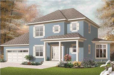 3-Bedroom, 1662 Sq Ft Small House Plans - 126-1172 - Main Exterior