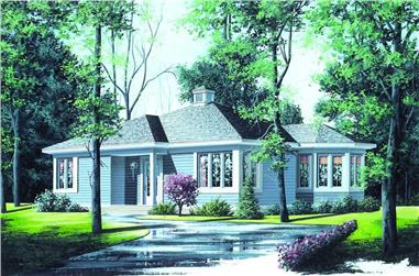 2-Bedroom, 994 Sq Ft Contemporary House Plan - 126-1174 - Front Exterior