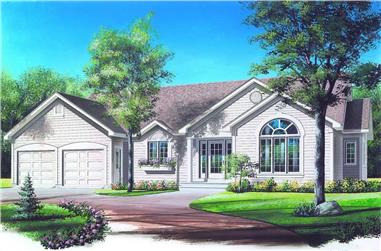 3-Bedroom, 1504 Sq Ft Contemporary House Plan - 126-1176 - Front Exterior
