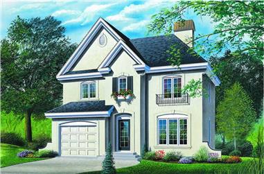 3-Bedroom, 1677 Sq Ft Contemporary House Plan - 126-1204 - Front Exterior
