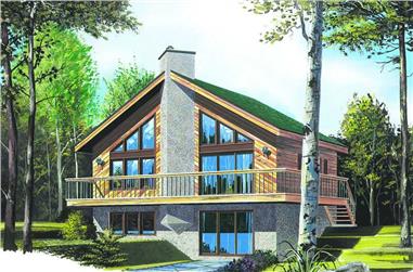3-Bedroom, 1574 Sq Ft Contemporary House Plan - 126-1211 - Front Exterior