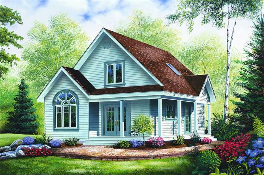 Front elevation of Country home (ThePlanCollection: House Plan #126-1244)