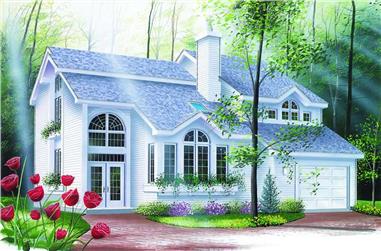 3-Bedroom, 2116 Sq Ft Contemporary House Plan - 126-1261 - Front Exterior