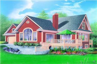 3-Bedroom, 2497 Sq Ft Country House Plan - 126-1298 - Front Exterior