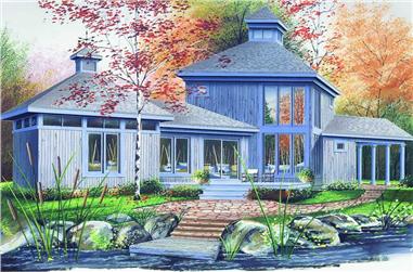 2-Bedroom, 1222 Sq Ft Contemporary House Plan - 126-1303 - Front Exterior