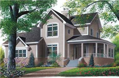 4-Bedroom, 2333 Sq Ft Country House Plan - 126-1313 - Front Exterior