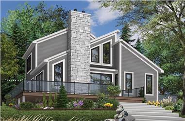 3-Bedroom, 1516 Sq Ft Contemporary Home Plan - 126-1323 - Main Exterior