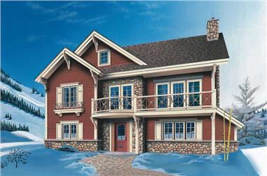 3-Bedroom, 2117 Sq Ft Contemporary House Plan - 126-1380 - Front Exterior
