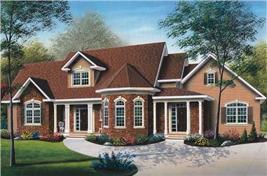 3-Bedroom, 2259 Sq Ft Victorian House Plan - 126-1398 - Front Exterior