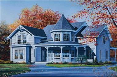 3-Bedroom, 2160 Sq Ft Victorian House - Plan 126-1414 - Front Exterior