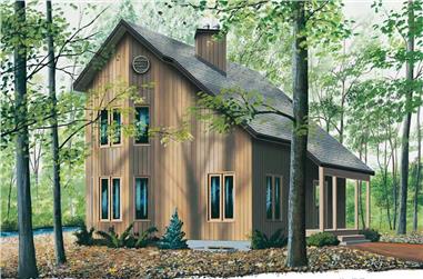 2-Bedroom, 1290 Sq Ft Country Home Plan - 126-1428 - Main Exterior