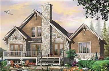 3-Bedroom, 1909 Sq Ft Contemporary House Plan - 126-1450 - Front Exterior
