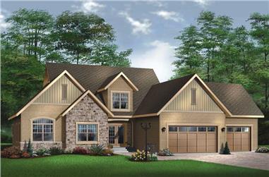 3-Bedroom, 3719 Sq Ft Contemporary House Plan - 126-1494 - Front Exterior