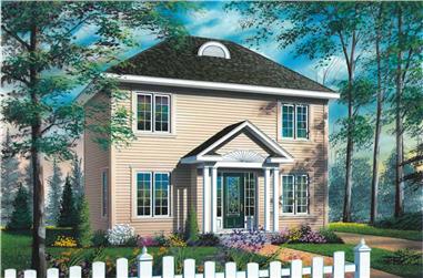 3-Bedroom, 1288 Sq Ft European Home Plan - 126-1522 - Main Exterior