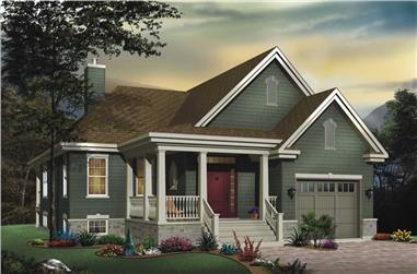 2-Bedroom, 1281 Sq Ft Bungalow House Plan - 126-1534 - Front Exterior