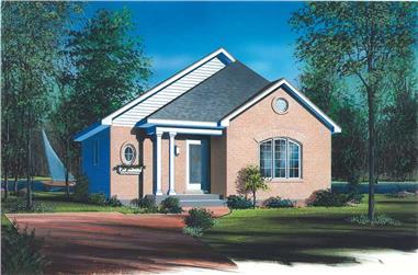 2-Bedroom, 864 Sq Ft Bungalow House Plan - 126-1578 - Front Exterior