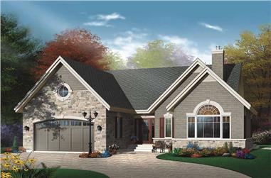 2-Bedroom, 1548 Sq Ft Ranch House Plan - 126-1684 - Front Exterior