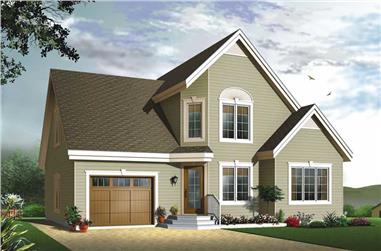 3-Bedroom, 1495 Sq Ft Country House Plan - 126-1687 - Front Exterior