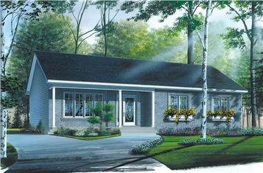 3-Bedroom, 1184 Sq Ft Ranch House Plan - 126-1705 - Front Exterior