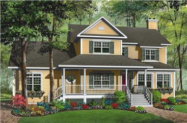 3-Bedroom, 2329 Sq Ft Country Home Plan - 126-1769 - Main Exterior