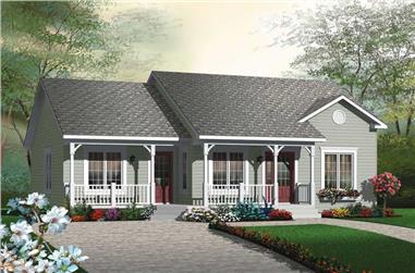 2-Bedroom, 1185 Sq Ft Ranch House Plan - 126-1804 - Front Exterior