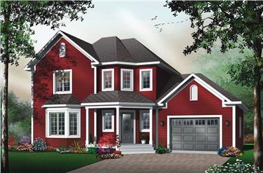 3-Bedroom, 1656 Sq Ft Farmhouse House Plan - 126-1810 - Front Exterior