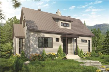 3-Bedroom, 1587 Sq Ft Transitional House Plan - 126-1832 - Front Exterior