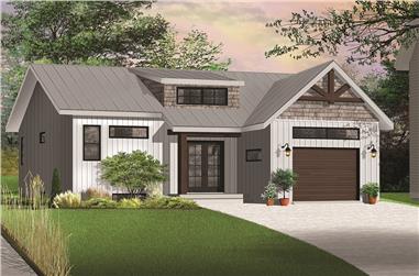 2-Bedroom, 1283 Sq Ft Transitional Home - Plan #126-1845 - Main Exterior
