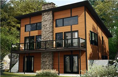 3-Bedroom, 1792 Sq Ft Contemporary Home Plan - 126-1893 - Main Exterior
