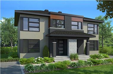 6-Bedroom, 2760 Sq Ft Contemporary Home Plan - 126-1910 - Main Exterior