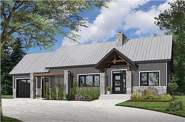 2-Bedroom, 1212 Sq Ft Country House Plan - 126-1925 - Front Exterior