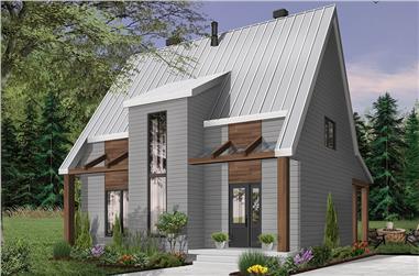 3-Bedroom, 1824 Sq Ft Contemporary House Plan - 126-1934 - Front Exterior
