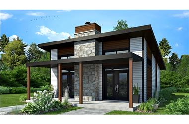 2-Bedroom, 686 Sq Ft Vacation Homes Home - Plan #126-1936 - Main Exterior