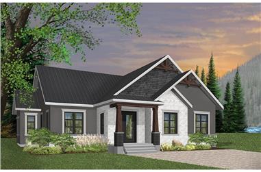 3-Bedroom, 1631 Sq Ft Country House Plan - 126-1946 - Front Exterior
