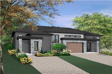 8-Bedroom, 4522 Sq Ft Contemporary Mulit-Unit  House - Plan #126-1975 - Front Exterior