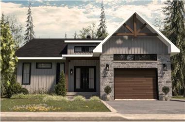 2-Bedroom, 1339 Sq Ft Contemporary Home Plan - 126-2000 - Main Exterior