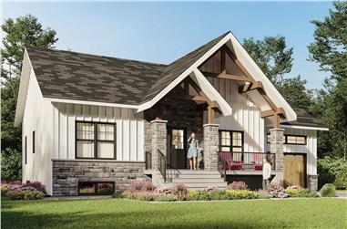 2-Bedroom, 1140 Sq Ft Cottage Home Plan - 126-2004 - Main Exterior