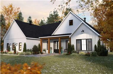 4-Bedroom, 2440 Sq Ft Ranch Home Plan - 126-2014 - Main Exterior