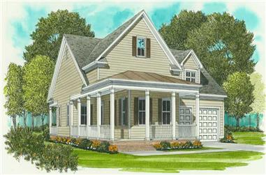 2-Bedroom, 1539 Sq Ft House Plan - 127-1015 - Front Exterior