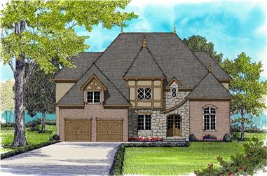4-Bedroom, 3803 Sq Ft French Home Plan - 127-1017 - Main Exterior