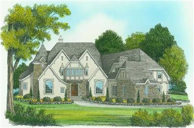 5-Bedroom, 6275 Sq Ft Country House Plan - 127-1020 - Front Exterior